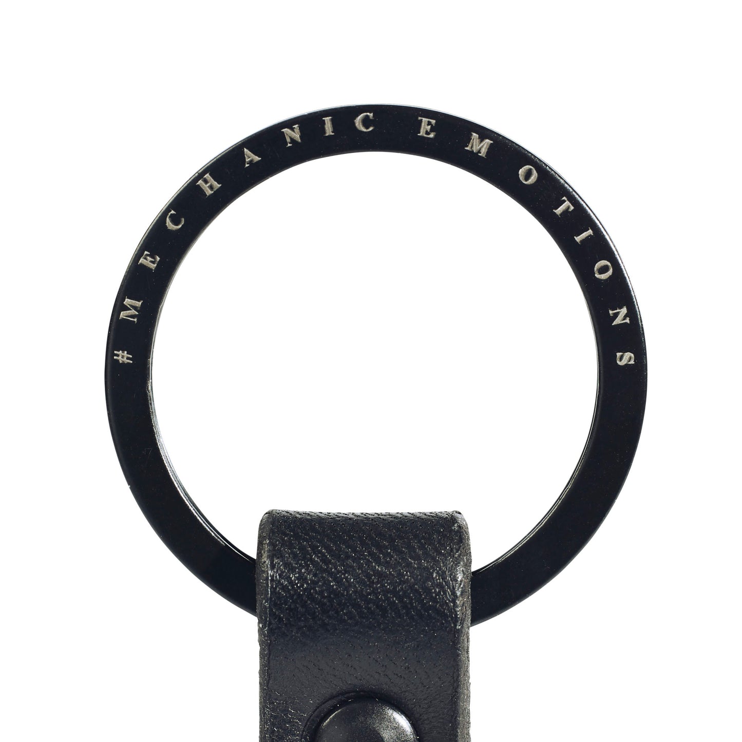 Keyring Handmade Black Leather