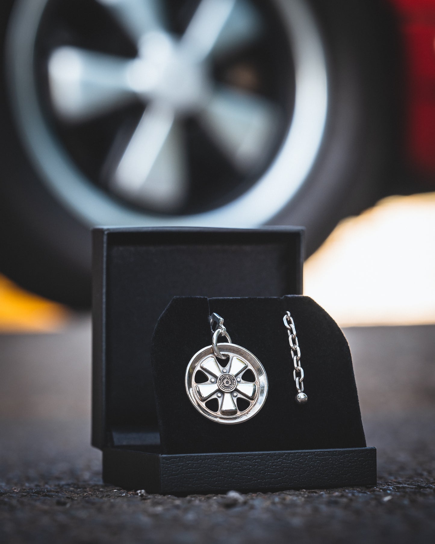 911 Classic Wheels Keychains Sterling Silver